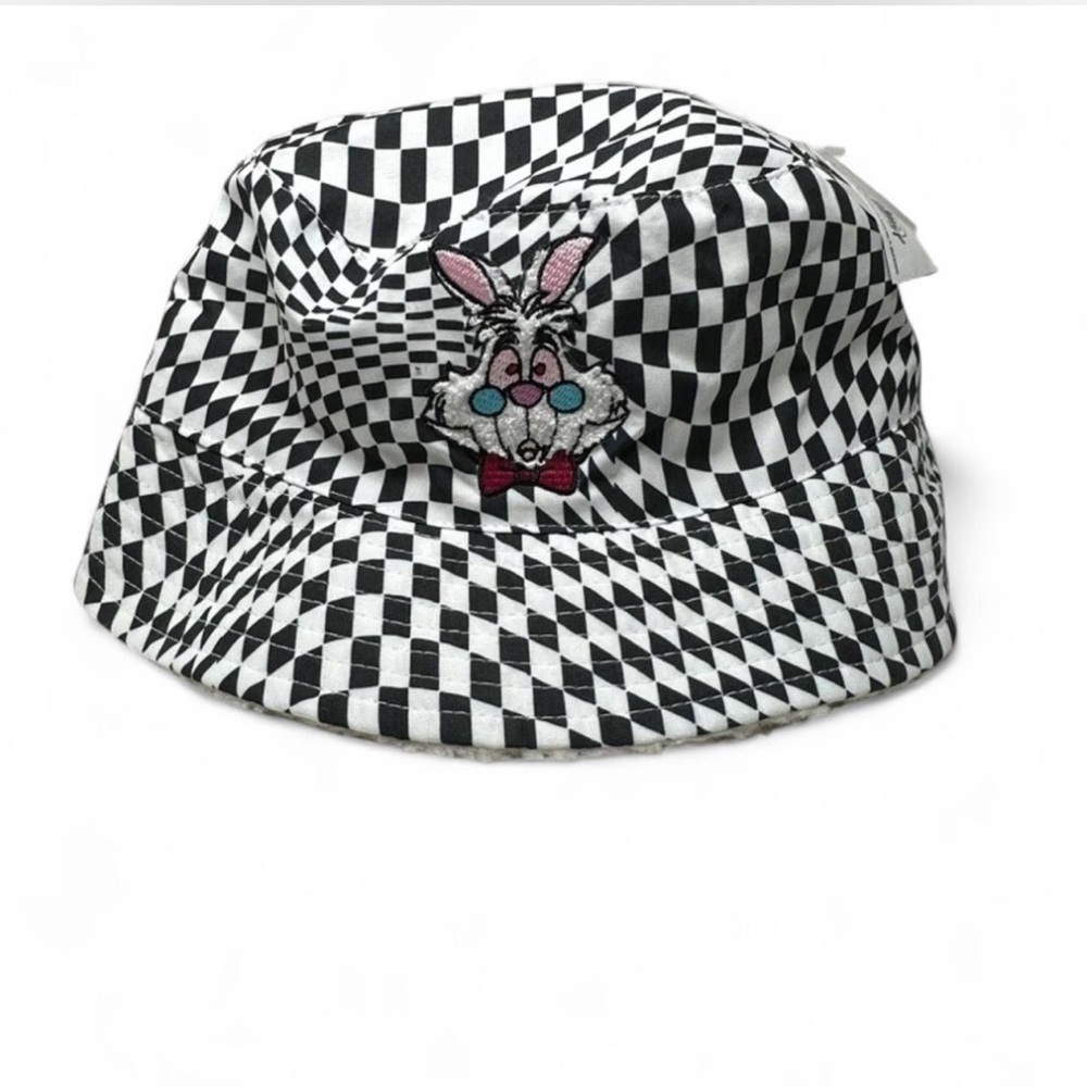 Disney Checkered White Rabbit Bucket Hat